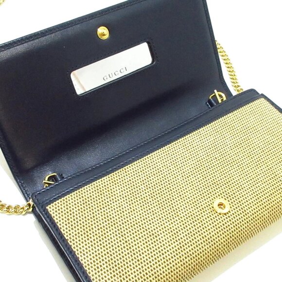 GUCCI Horsebit Beige Dark Navy Canvas Leather - 764-081625 - Picture 9 of 13